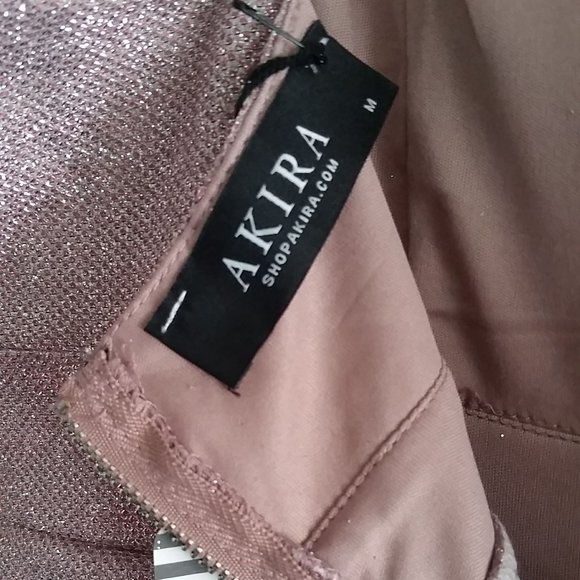Akira Metallic Glitter Pink Mini Dress - NWT! - Picture 10 of 12